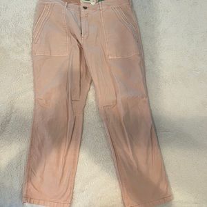 Anthropologie pale pink cargo pants